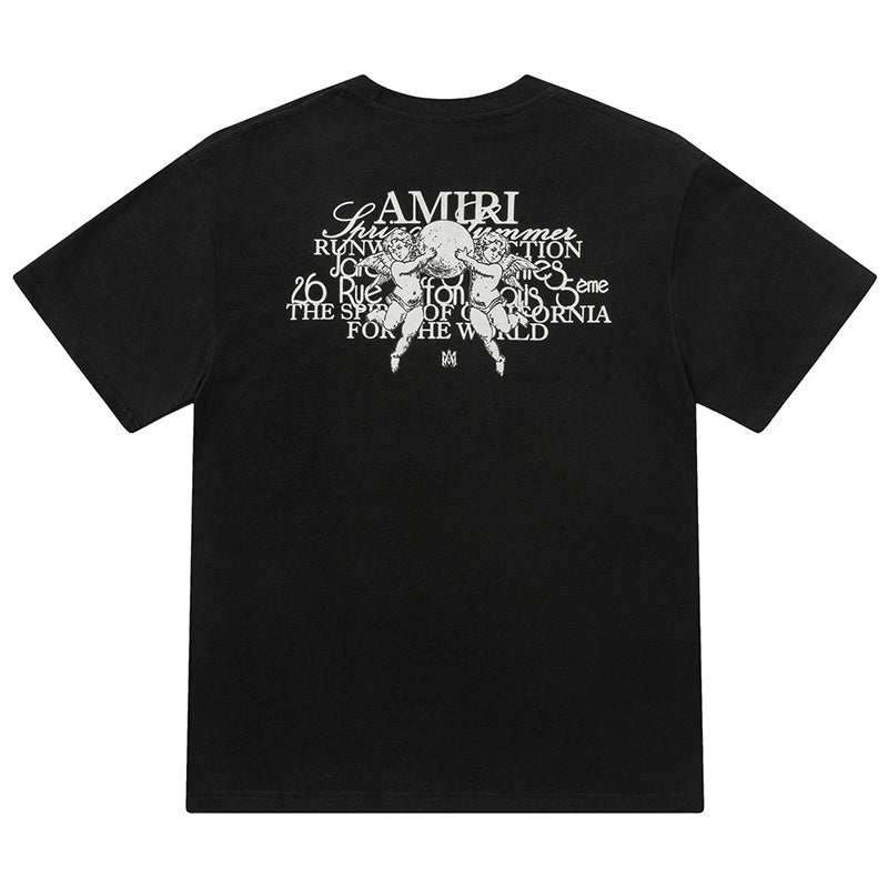 AMlRl Crew Neck Unisex Street Style Plain Cotton T-Shirt