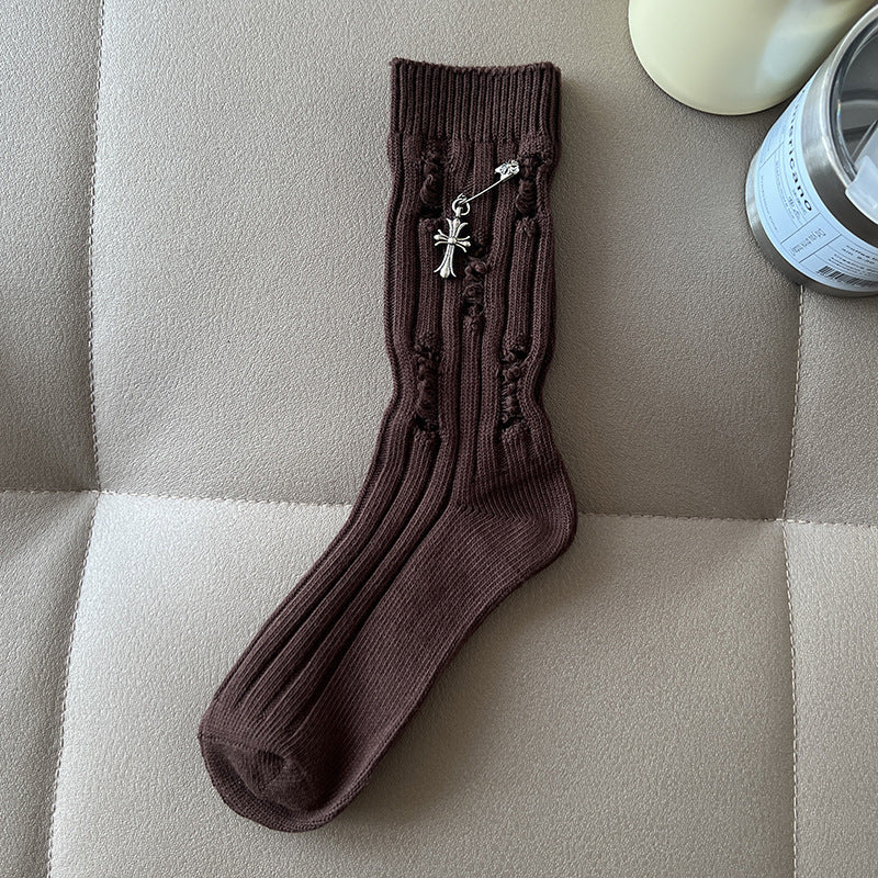 Chrome Hearts Cross Pin Socks