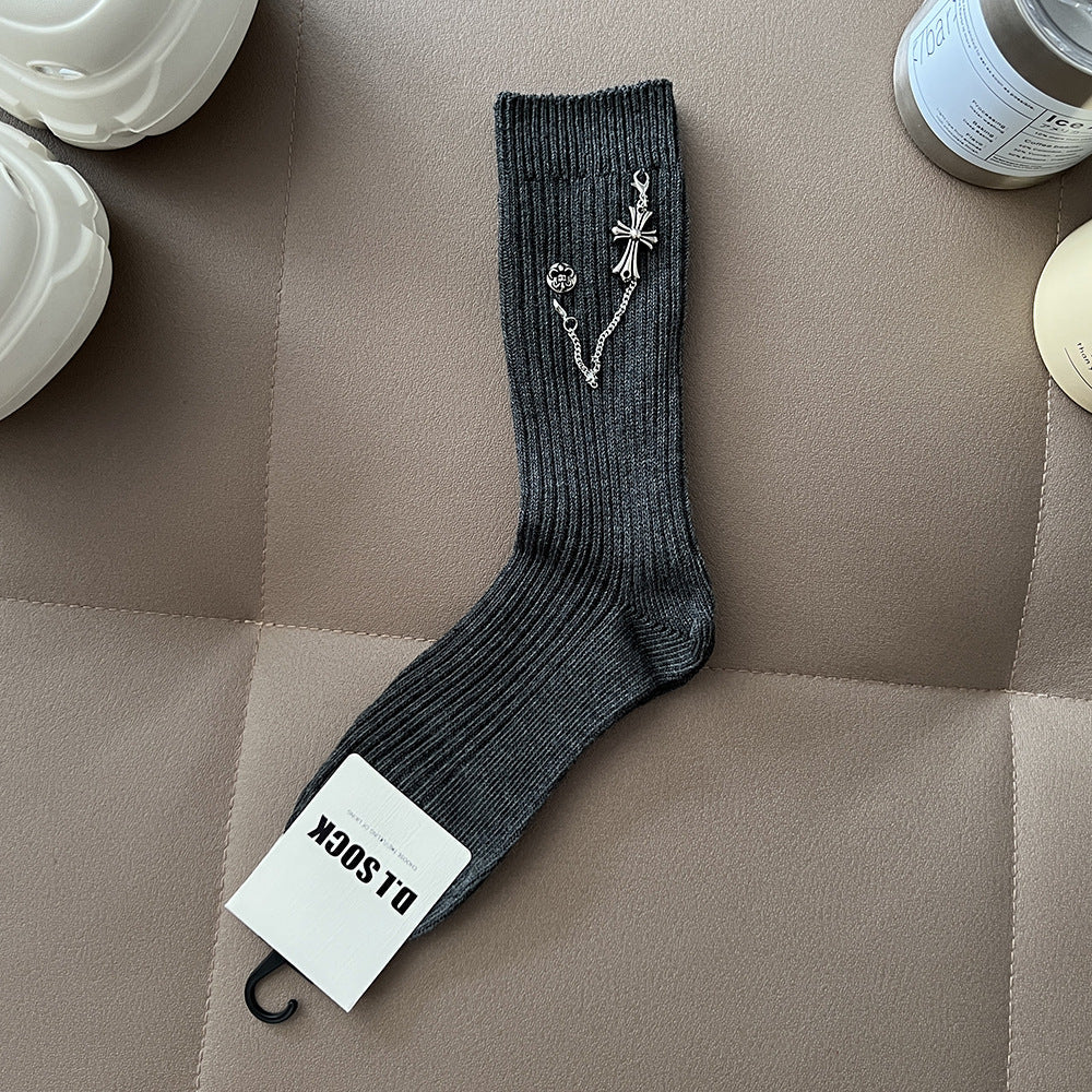 Chrome Hearts Cross Chain Socks