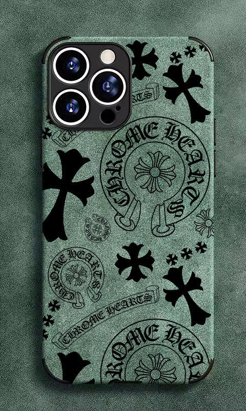 Chrome Heart  Leather iPhone Case