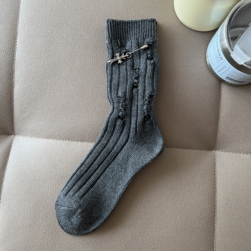 Chrome Hearts Cross Pin Socks