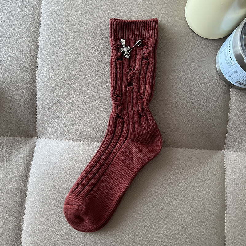 Chrome Hearts Cross Pin Socks